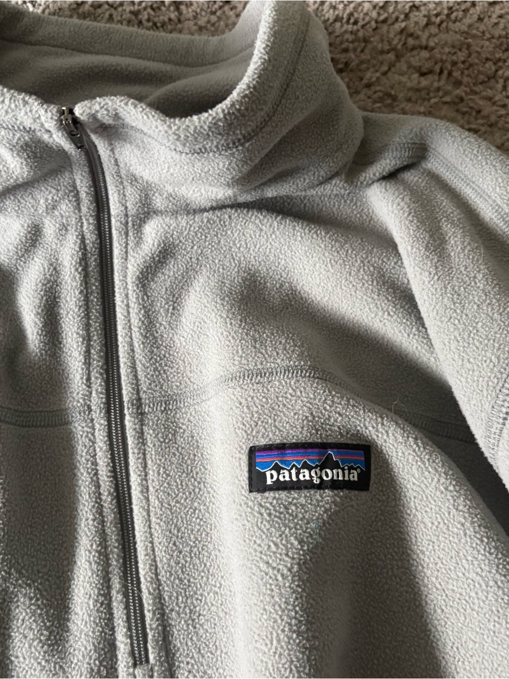Patagonia Gray Fleece Zip-Up Pullover - Picture 2 of 3